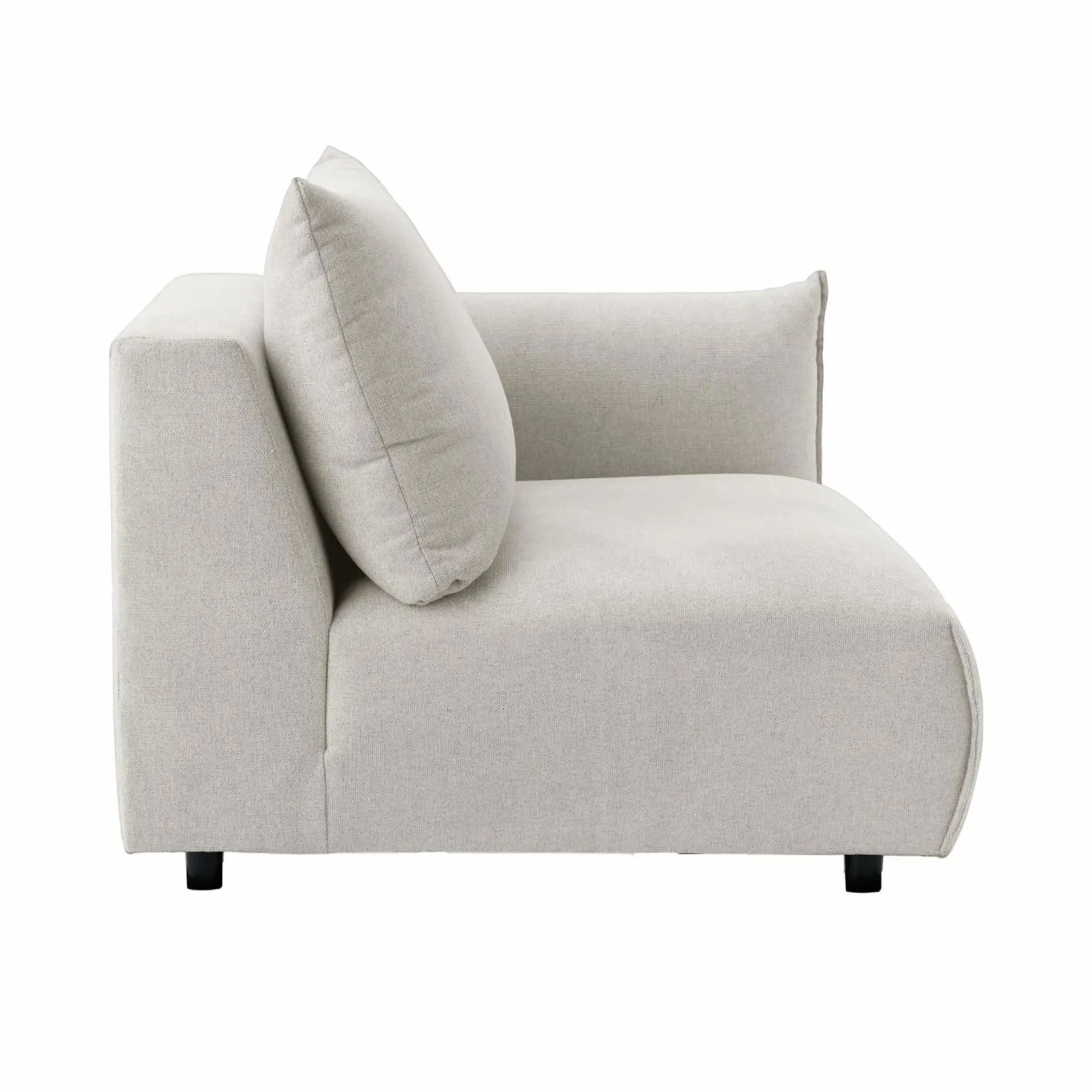 Canapés Modulables>Camif Chauffeuse avec accoudoir pour canapé modulable tissu Solal - - Droite Beige