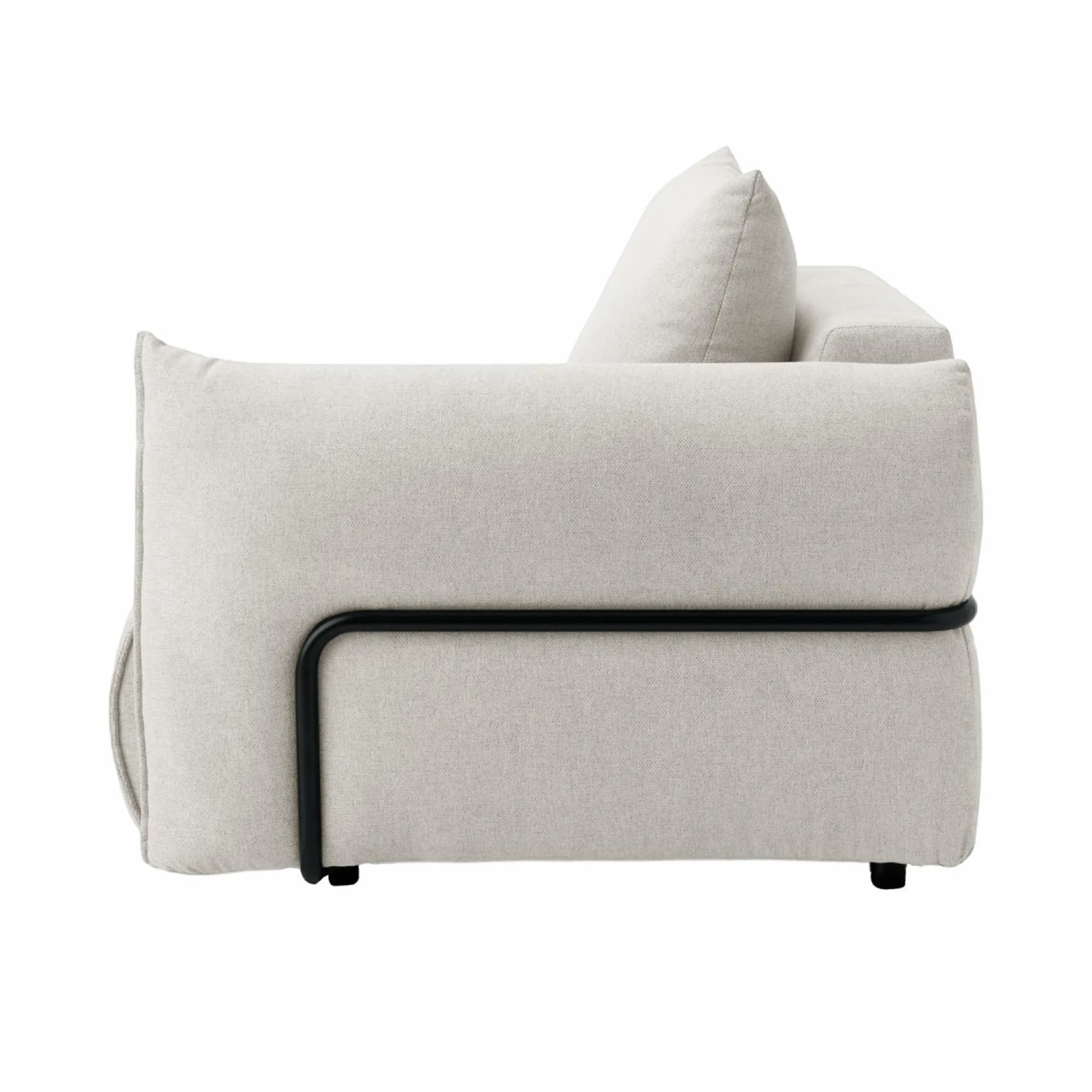 Canapés Modulables>Camif Chauffeuse avec accoudoir pour canapé modulable tissu Solal - - Droite Beige