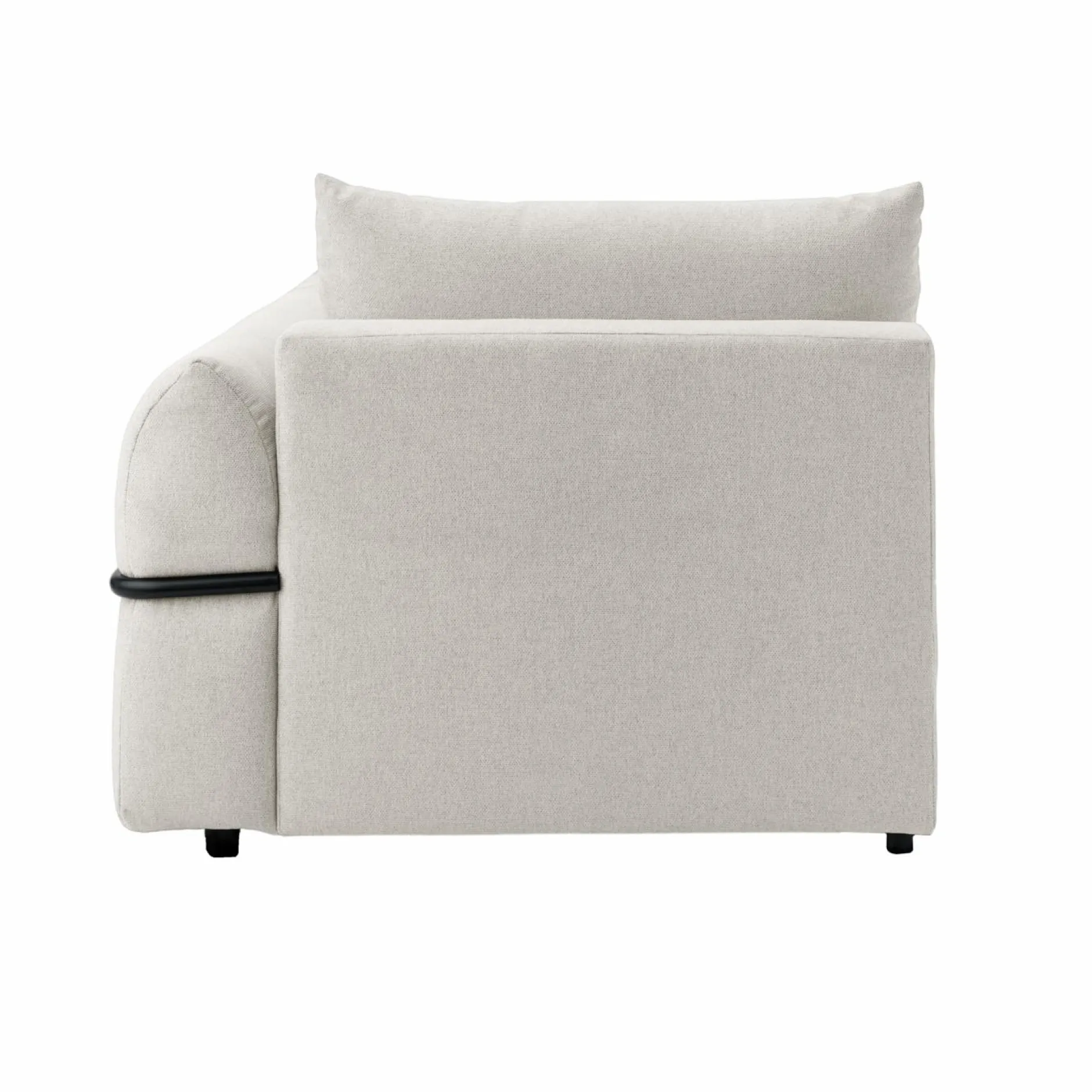 Canapés Modulables>Camif Chauffeuse avec accoudoir pour canapé modulable tissu Solal - - Droite Beige