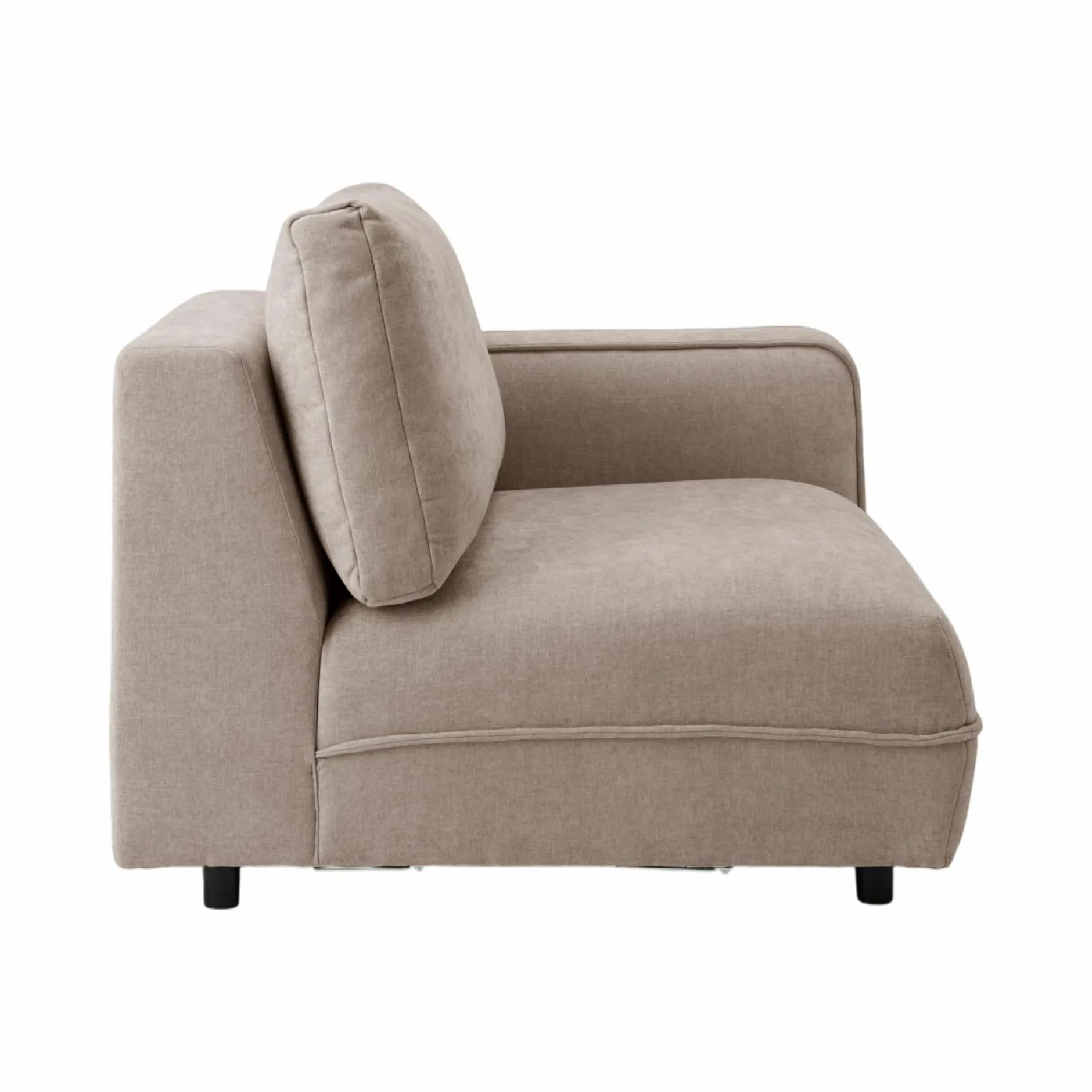 Canapés Modulables>Camif Chauffeuse avec accoudoir pour canapé modulable tissu Solenn - - Canapé angle droit Grège