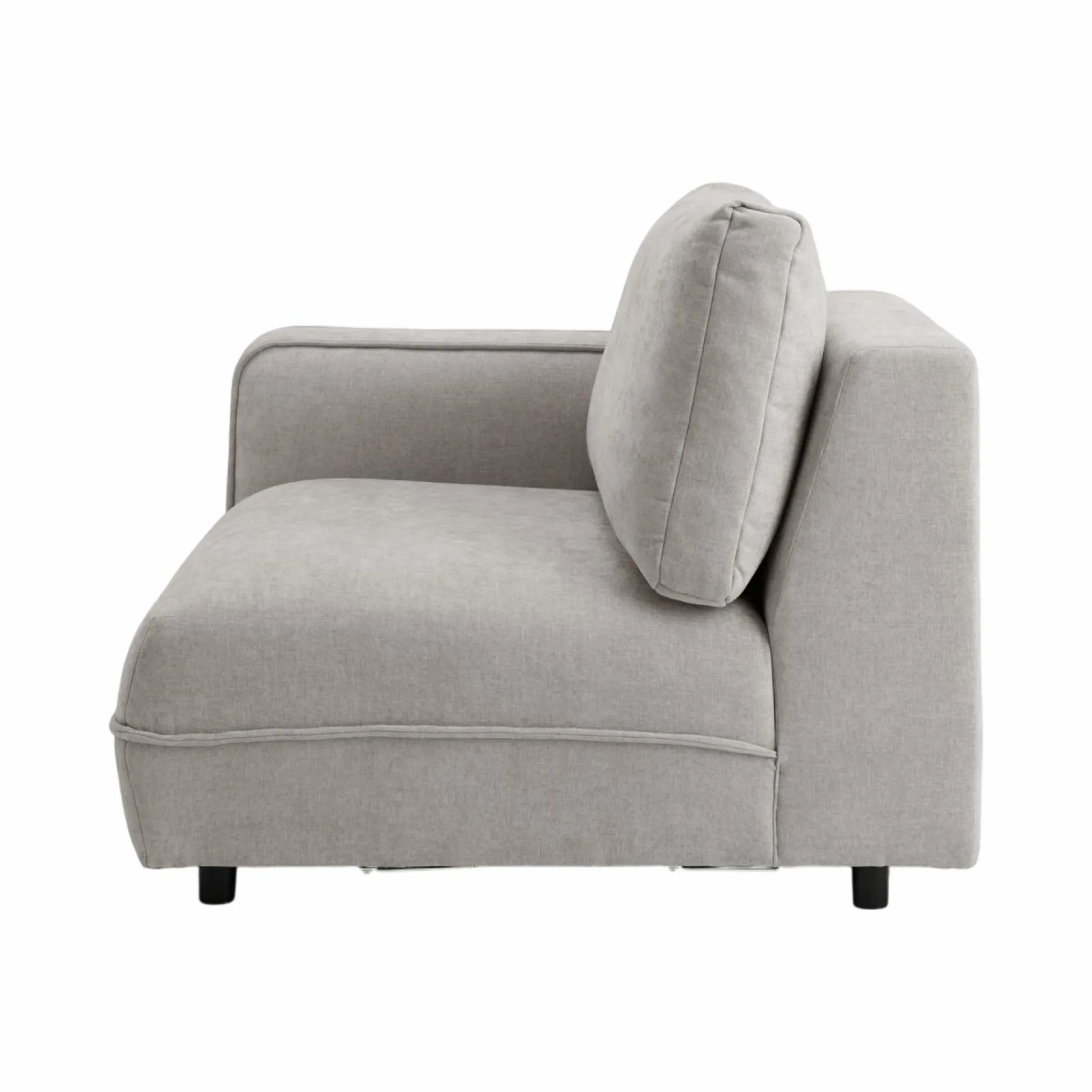 Canapés Modulables>Camif Chauffeuse avec accoudoir pour canapé modulable tissu Solenn - - Canapé angle gauche Galet