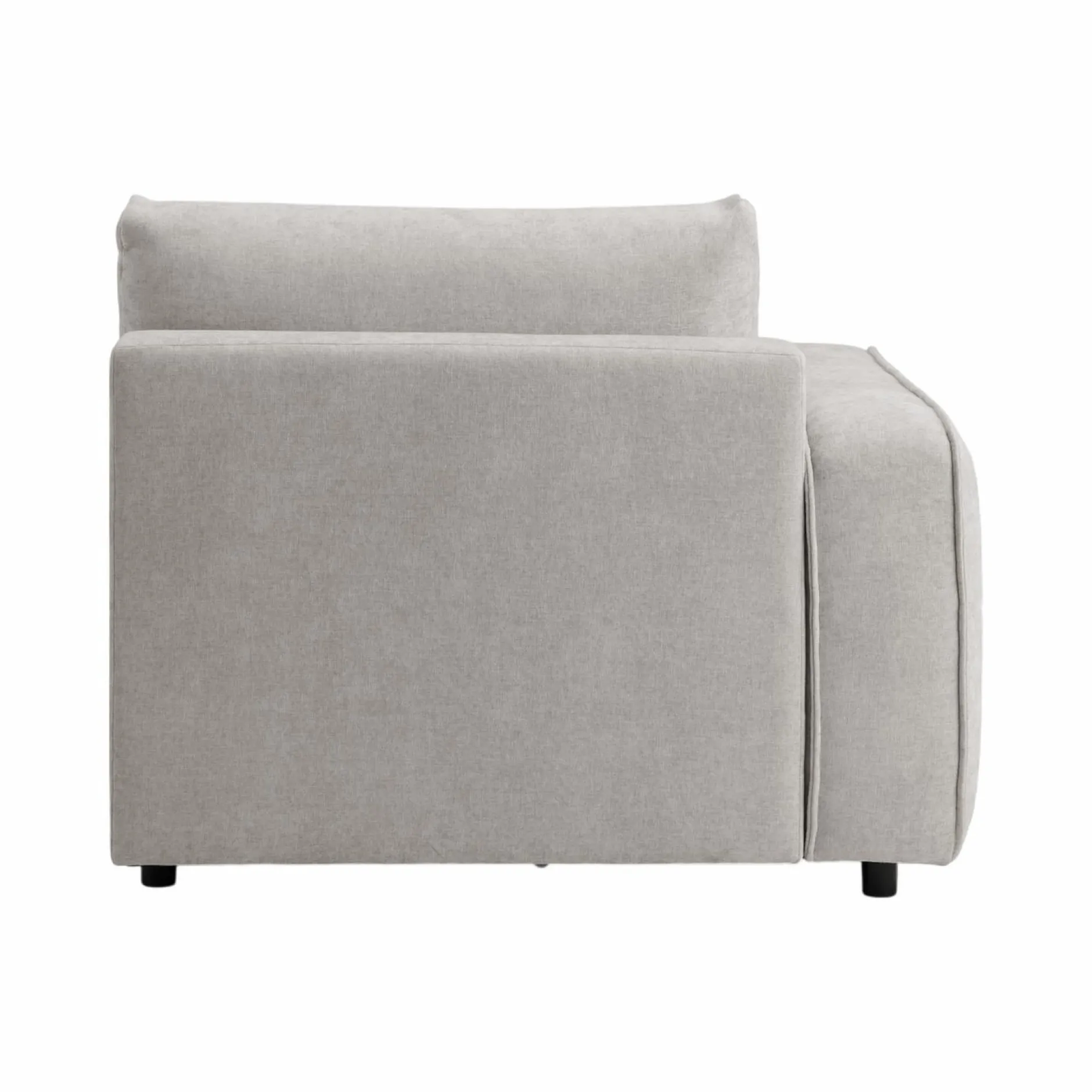 Canapés Modulables>Camif Chauffeuse avec accoudoir pour canapé modulable tissu Solenn - - Canapé angle gauche Galet