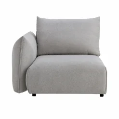 Canapés Modulables>Camif Chauffeuse avec accoudoir pour canapé modulable tissu Solal - - Gauche Gris