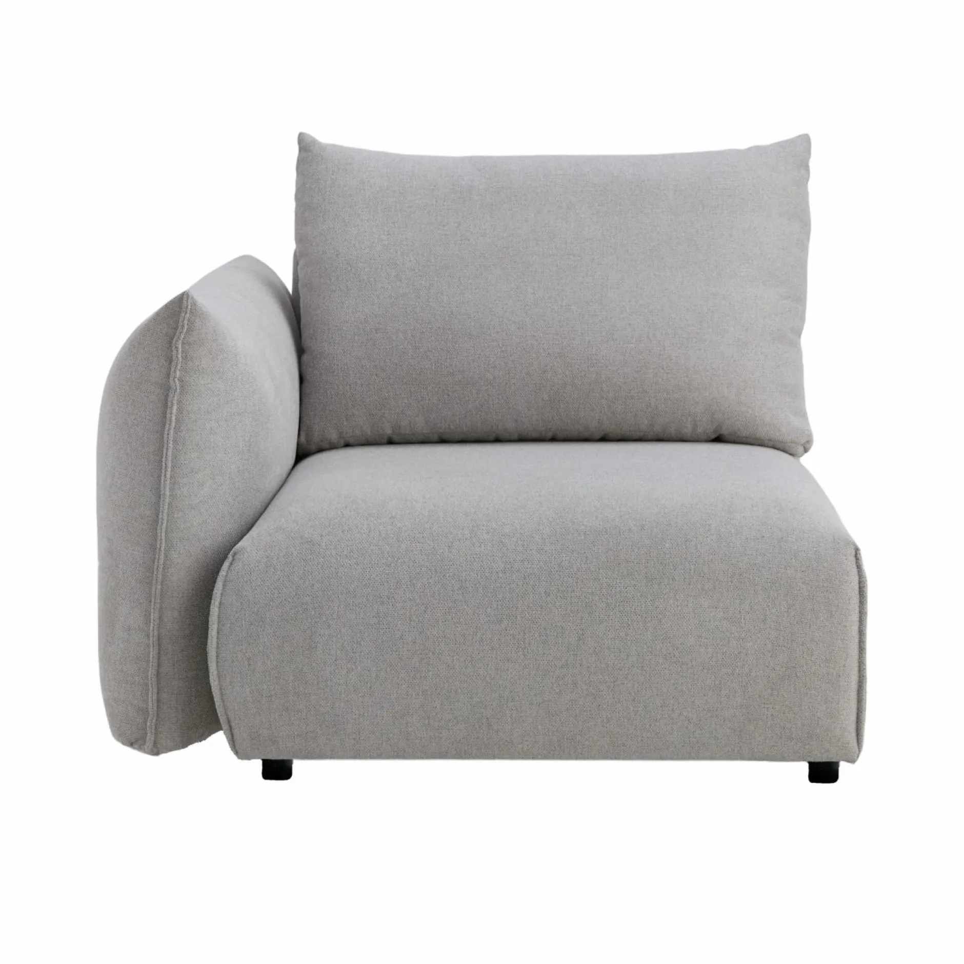 Canapés Modulables>Camif Chauffeuse avec accoudoir pour canapé modulable tissu Solal - - Gauche Gris