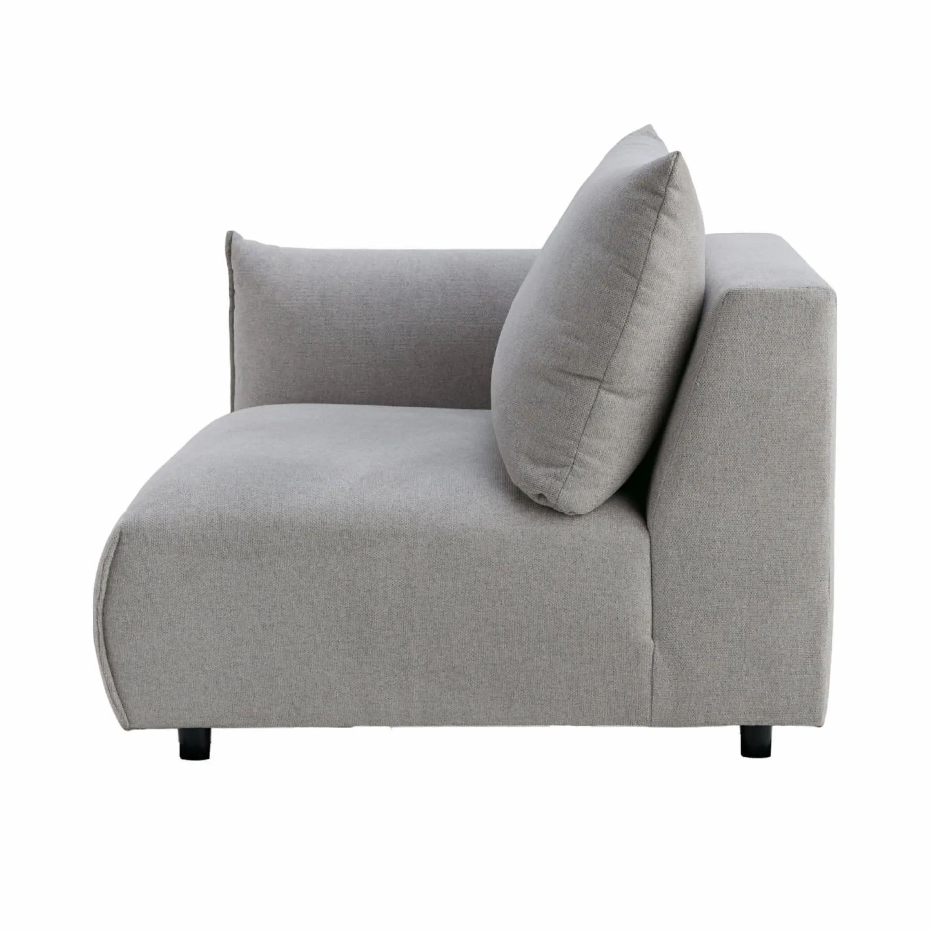 Canapés Modulables>Camif Chauffeuse avec accoudoir pour canapé modulable tissu Solal - - Gauche Gris