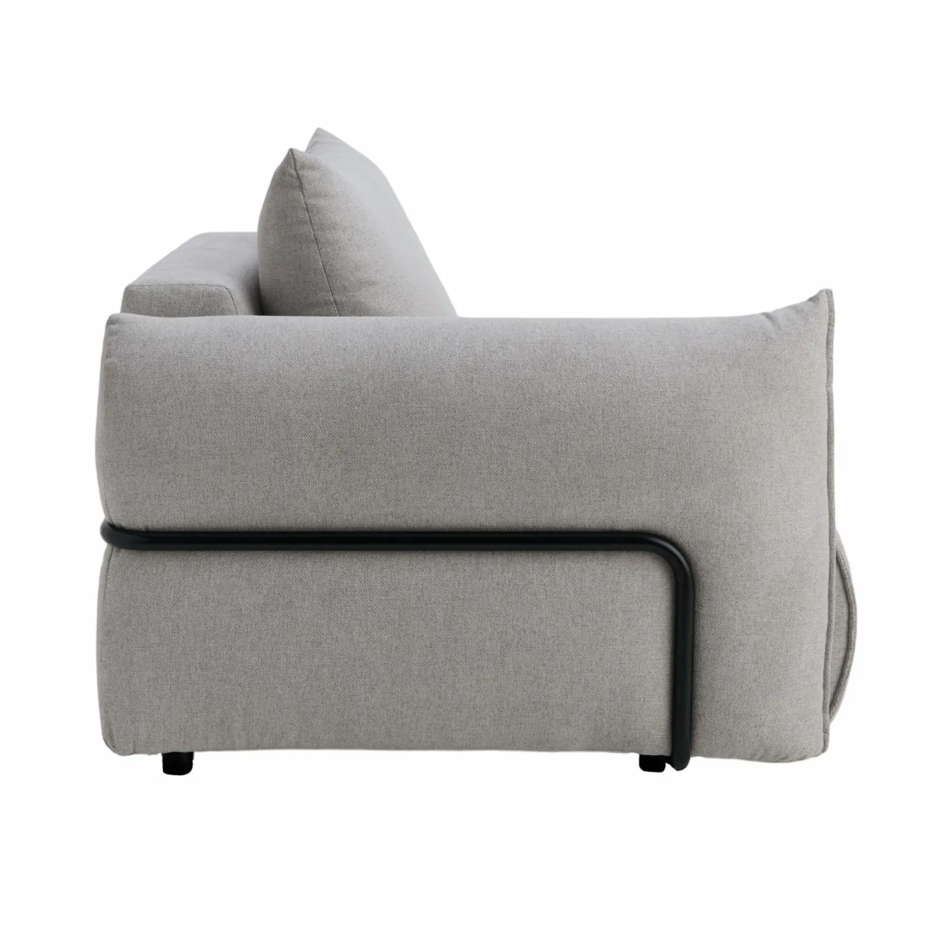 Canapés Modulables>Camif Chauffeuse avec accoudoir pour canapé modulable tissu Solal - - Gauche Gris