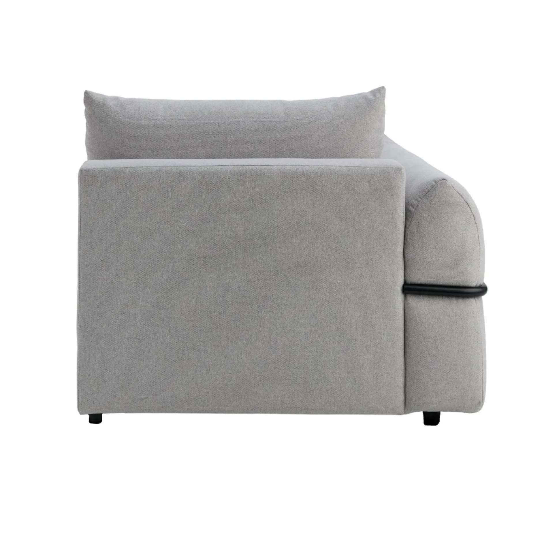 Canapés Modulables>Camif Chauffeuse avec accoudoir pour canapé modulable tissu Solal - - Gauche Gris