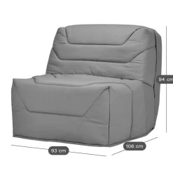 Bz></noscript>Camif Chauffeuse BZ tissu matelas 12 cm Gavroche - Bleu