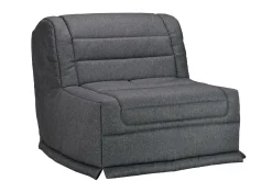 Bz>Camif Chauffeuse BZ tissu matelas 12 cm Grace - Gris Foncé