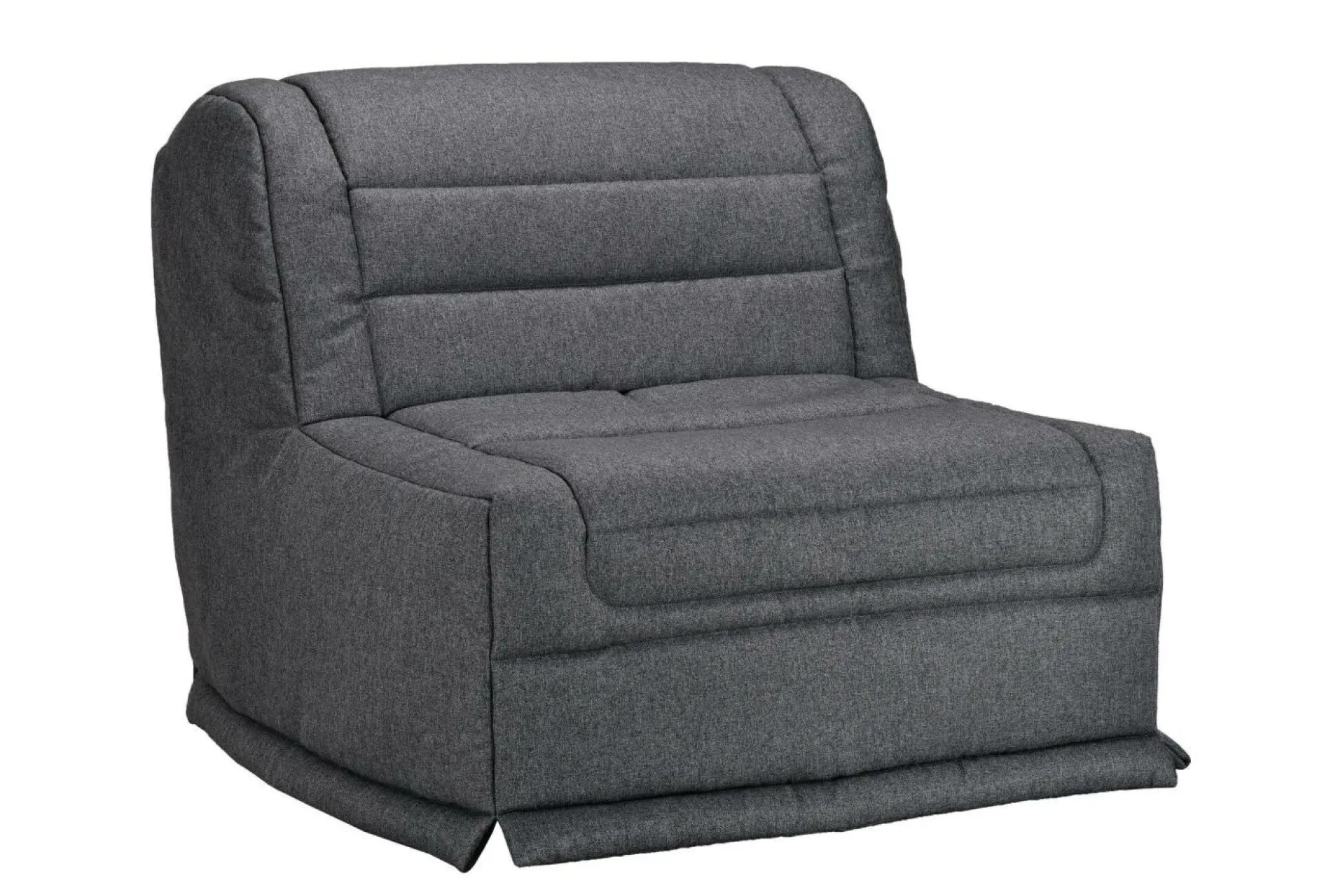 Bz>Camif Chauffeuse BZ tissu matelas 12 cm Grace - Gris Foncé