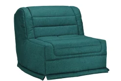 Bz>Camif Chauffeuse BZ tissu matelas 12 cm Grace - Bleu Canard