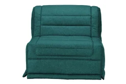 Bz>Camif Chauffeuse BZ tissu matelas 12 cm Grace - Bleu Canard