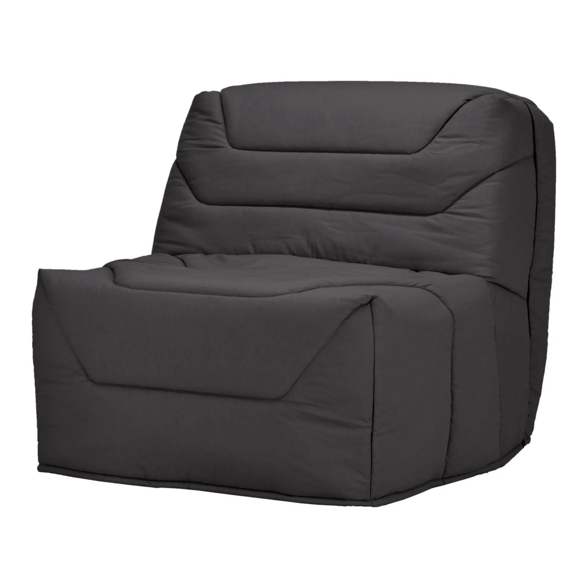 Bz>Camif Chauffeuse BZ tissu matelas 12 cm Gavroche - Anthracite