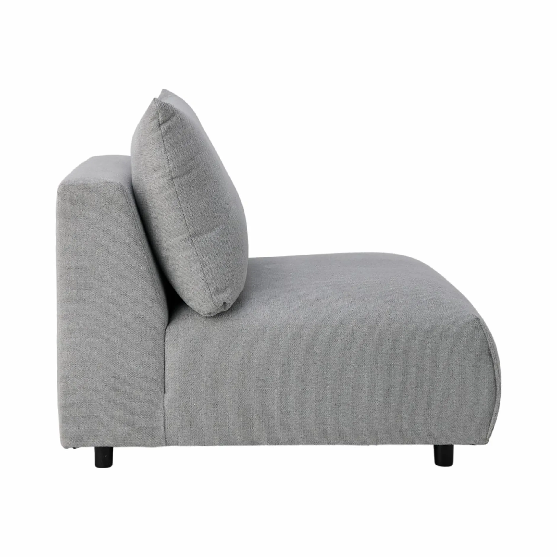 Canapés Modulables>Camif Chauffeuse pour canapé modulable tissu Solal - Gris