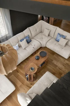 Canapés Modulables>Camif Chauffeuse pour canapé modulable tissu Benny - Naturel