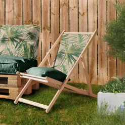 Poufs, Poires Et Coussins De Sol|Poufs, Poires Et Coussins De Sol>Camif Chilienne en tissu recyclé Heva - Jungle