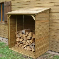 Abris De Jardin>Camif C.I.H.B. Abri Bûches avec Plancher 4 m² Grand Modèle en Bois Autoclave - 4 m2