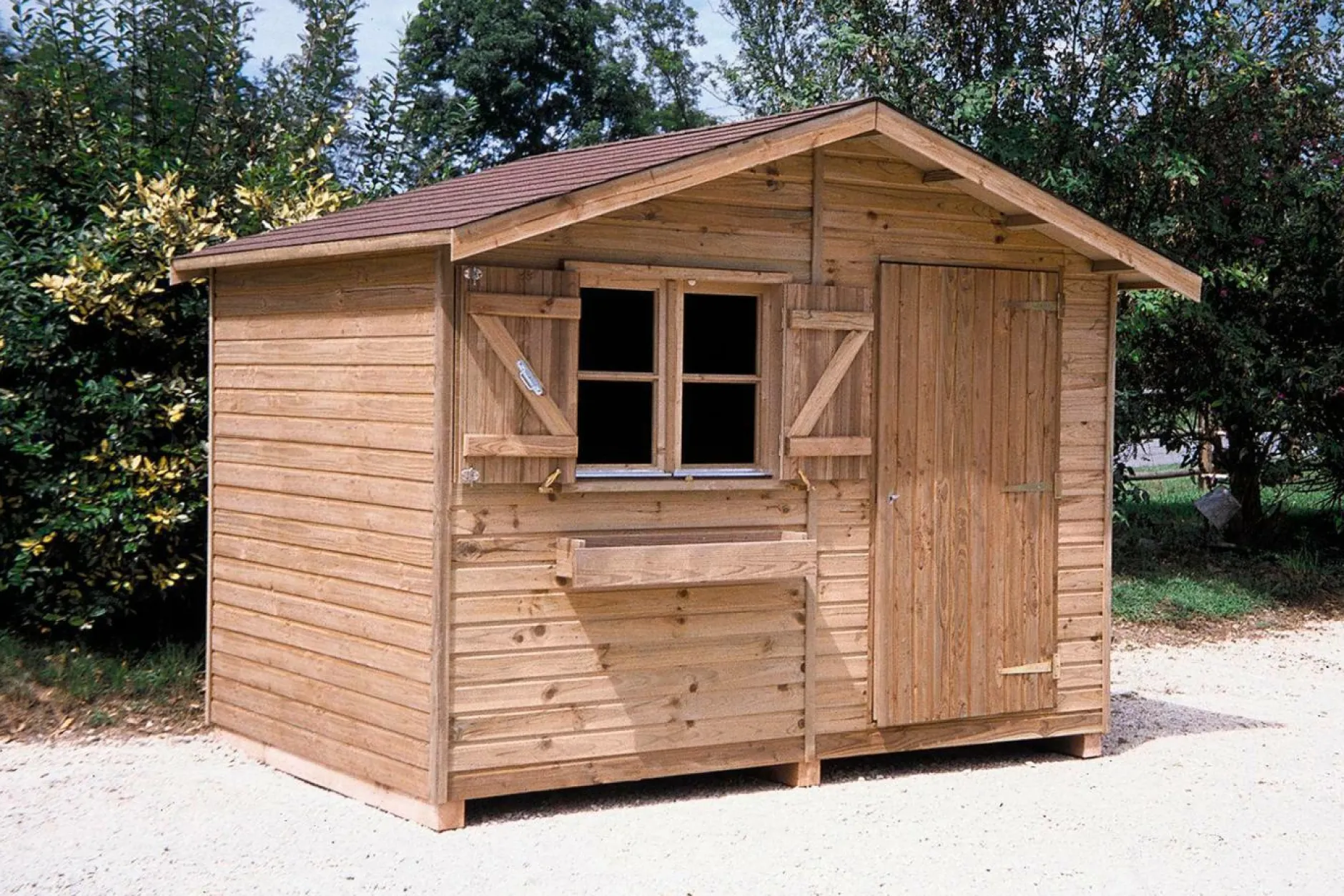 Abris De Jardin>Camif C.I.H.B. Abri de Jardin sans Plancher 9,09 m² Pervenche en Bois Autoclave - 9 m2