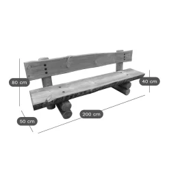 Bancs De Jardin></noscript>Camif C.I.H.B. Banc avec Dossier 200 cm Limousin en Bois Autoclave