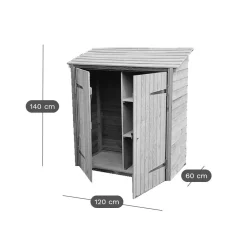 Abris De Jardin></noscript>Camif C.I.H.B. Range-Outils 1 m³ Petit Modèle en Bois Autoclave