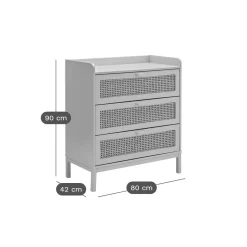Chambres Enfant|Chambres Enfant></noscript>Camif Commode 3 tiroirs Sam - Terracotta