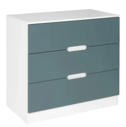 Chambres Enfant|Chambres Enfant>Camif Commode 3 tiroirs Séraphin - Blanc/Vert