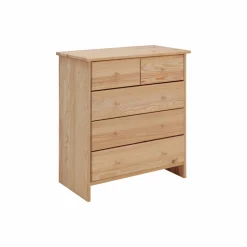 Chambres Enfant|Chambres Enfant>Camif Commode bois massif 5 tiroirs Iris - - Poignées Bois Naturel