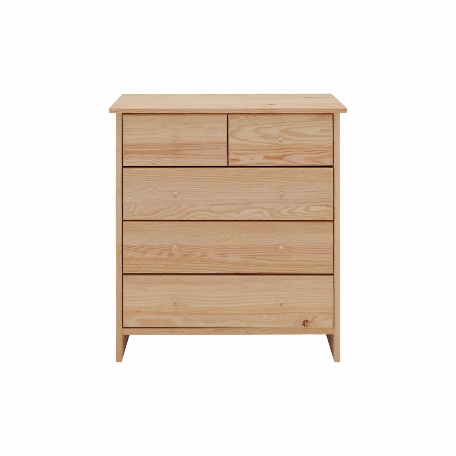 Chambres Enfant|Chambres Enfant>Camif Commode bois massif 5 tiroirs Iris - - Poignées Bois Naturel