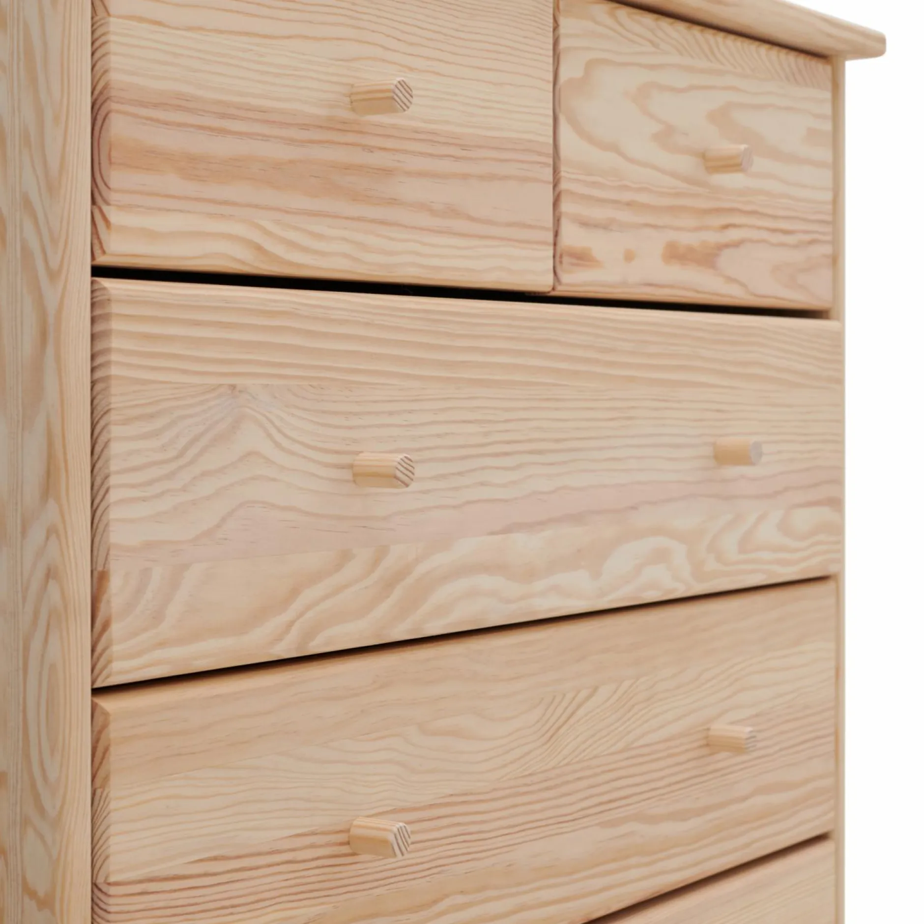 Chambres Enfant|Chambres Enfant>Camif Commode bois massif 5 tiroirs Iris - - Poignées Bois Naturel