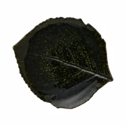 Assiettes|Assiettes>Camif COSTA NOVA Assiette grès feuille Hortensia Riviera Foret