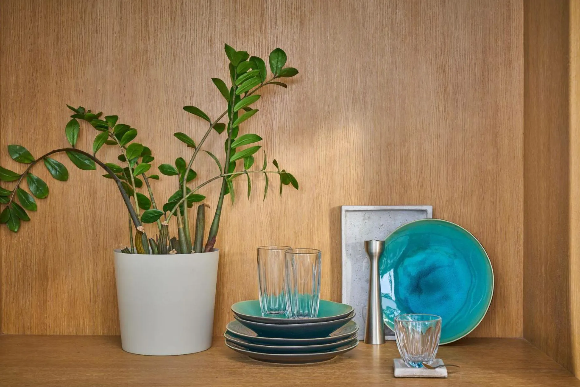 Assiettes|Assiettes>Camif COSTA NOVA Lot de 6 Assiettes creuses Riviera - Bleu azur