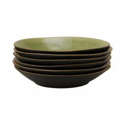 Assiettes|Assiettes></noscript>Camif COSTA NOVA Lot de 6 Assiettes creuses Riviera - Vert feuille