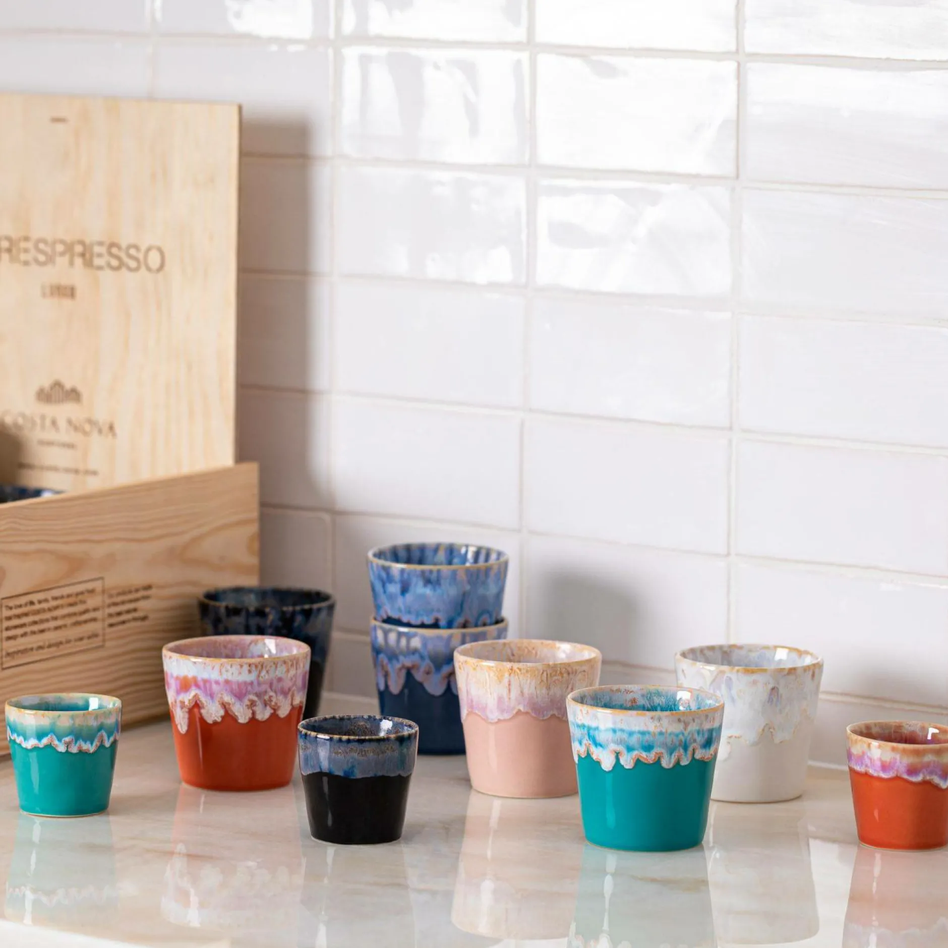 Tasses|Tasses>Camif COSTA NOVA Lot de 6 Tasses Expresso Grespresso - Noir