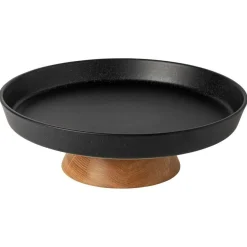Plats De Service>Camif COSTA NOVA Plat sur pied grès et bois Boutique