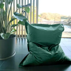 Poufs, Poires Et Coussins De Sol|Poufs, Poires Et Coussins De Sol></noscript>Camif COTTON WOOD Pouf de sol rectangulaire 110 x 130 cm IN&OUT - Vert Emeraude