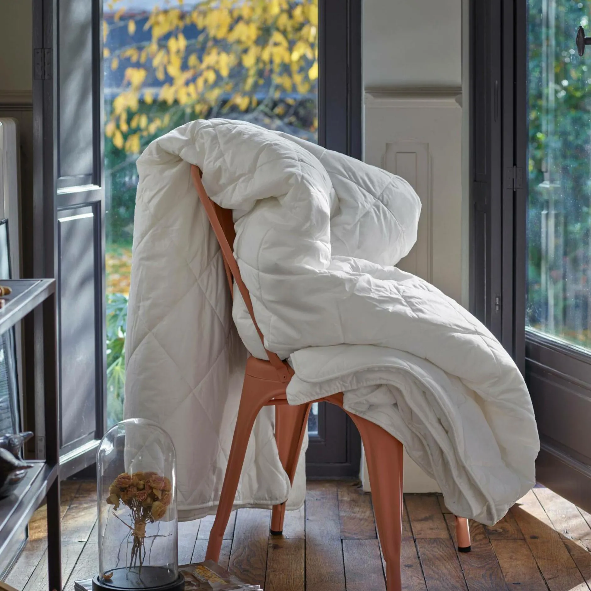 Couettes|Couettes>Camif Couette chaude en duvet et percale biologique Camélia - 140 x 200 cm