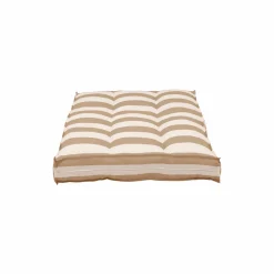 Poufs, Poires Et Coussins De Sol|Poufs, Poires Et Coussins De Sol></noscript>Camif Coussin matelas palette recyclé Heva - Rayure Beige