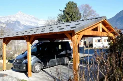 Carports Et Pergola>Camif CPBF-CHARPENTES Abri deux Pentes pour Voiture Bourgogne en Bois - 550 x 1250 cm