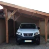 Carports Et Pergola>Camif CPBF-CHARPENTES Abri une Pente pour Voiture Provence en Bois - 450 x 400 cm