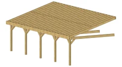 Carports Et Pergola></noscript>Camif CPBF-CHARPENTES Abri une Pente Adossé pour Voiture Bretagne en Bois - 400 x 1250 cm