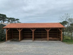 Carports Et Pergola>Camif CPBF-CHARPENTES Abri une Pente pour Voiture Provence en Bois - 450 x 950 cm