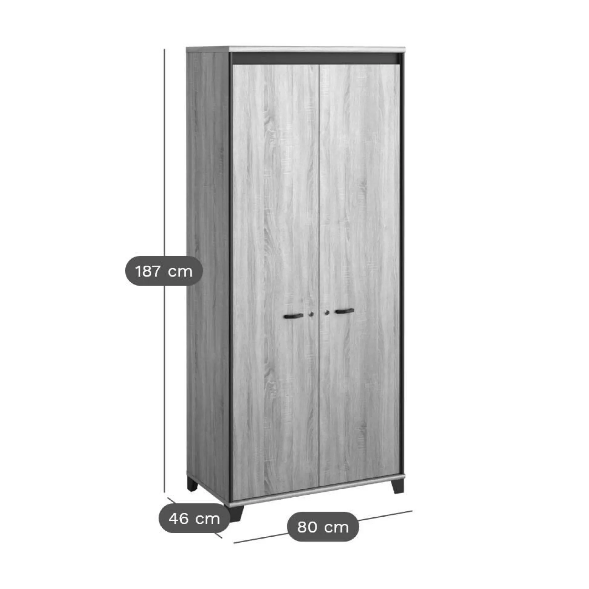 Meubles De Rangement Bureau|Meubles De Rangement Bureau>Camif C.PRO PAR Armoire 2 portes Gregory