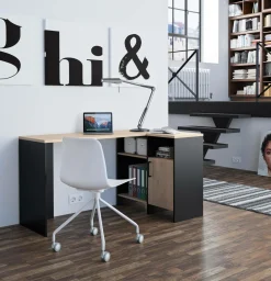 Bureaux></noscript>Camif C.PRO PAR Bureau d'angle Garry noir