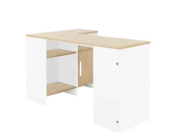 Bureaux></noscript>Camif C.PRO PAR Bureau d'angle Garry Blanc