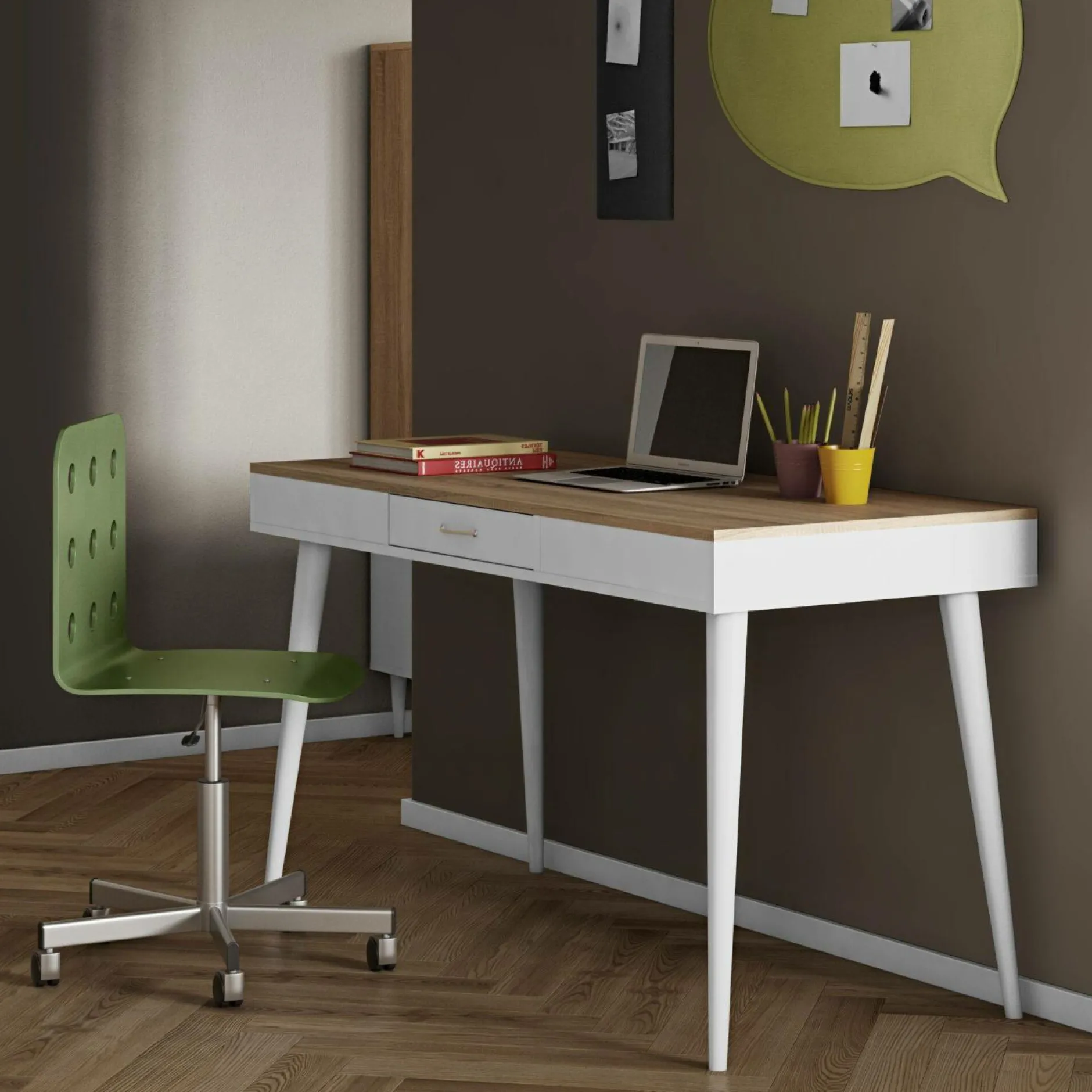 Bureaux>Camif C.PRO PAR Bureau Horizon - Chêne/Blanc