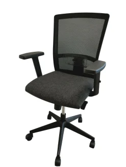 Chaises De Bureau>Camif C.PRO PAR Fauteuil de bureau Alexandre II Kube - - Roulettes pour sol souple Noir chiné gris