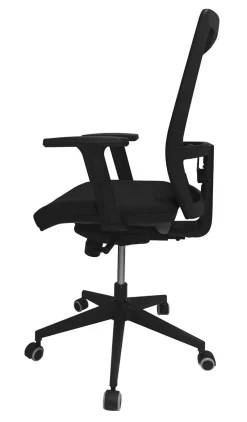 Chaises De Bureau>Camif C.PRO PAR Fauteuil de bureau Alexandre II Kube - - Roulettes pour sol souple Noir chiné gris