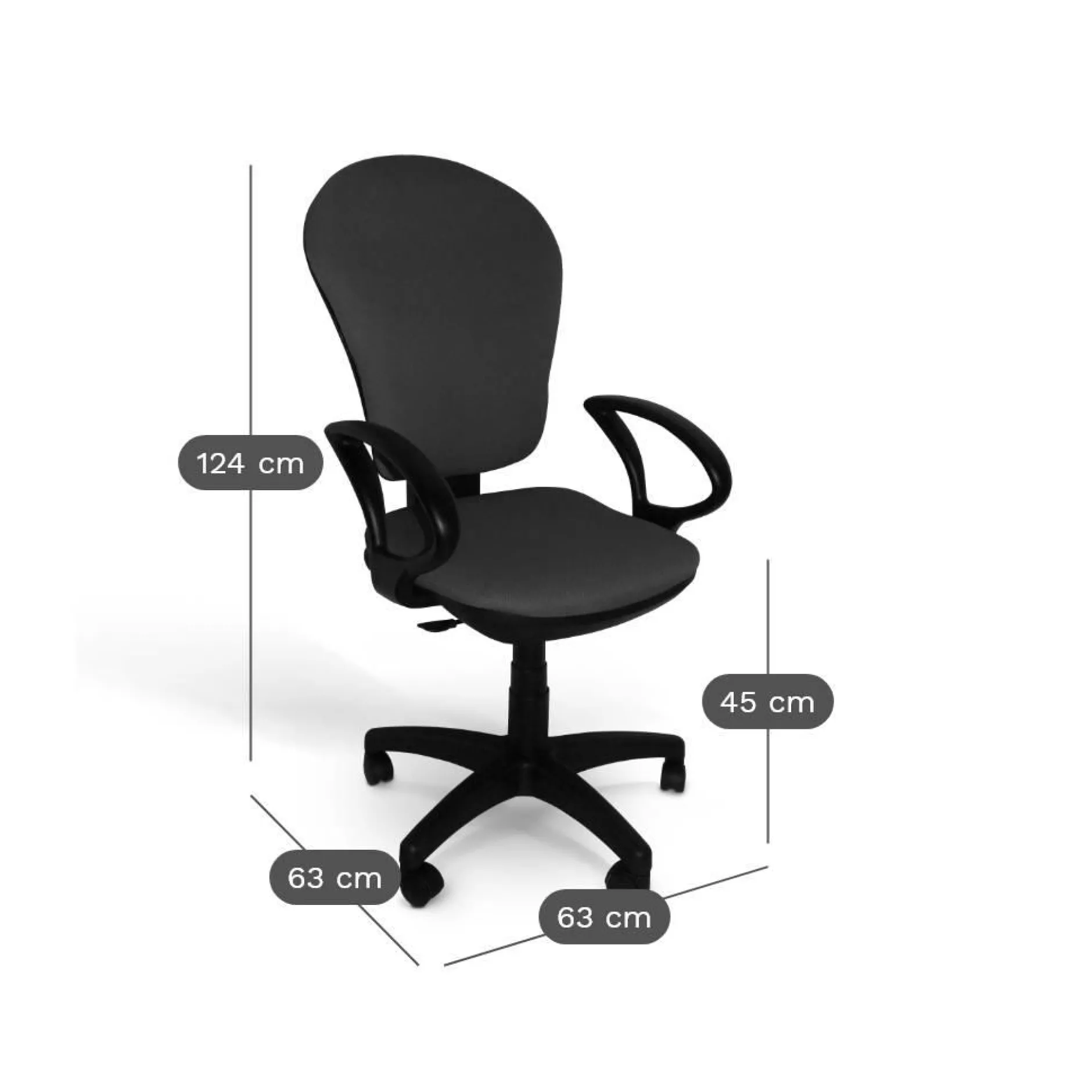 Chaises De Bureau>Camif C.PRO PAR Fauteuil de bureau Juliette - - Roulettes pour sol dur Gris