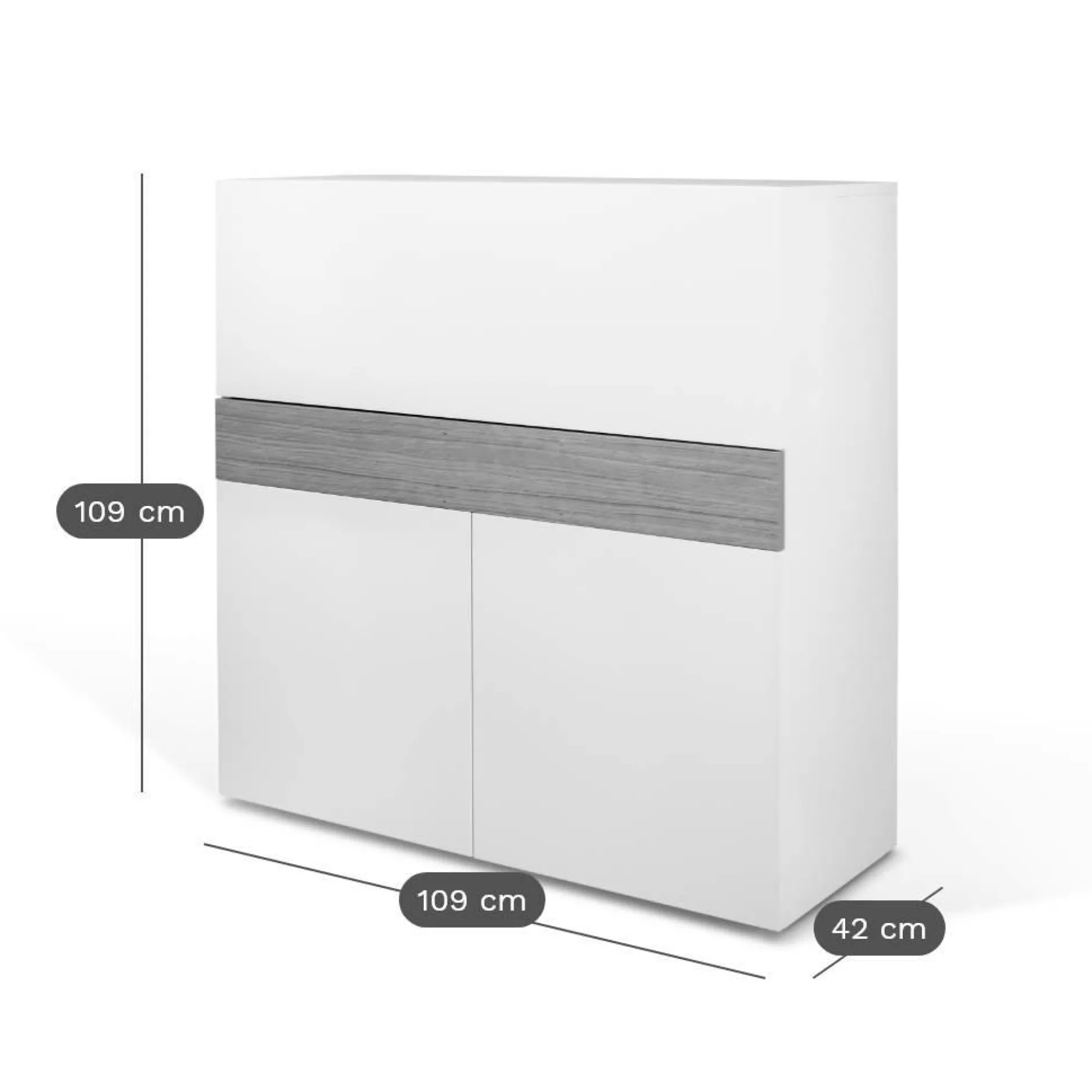 Bureaux>Camif C.PRO PAR Secrétaire Tim - Blanc