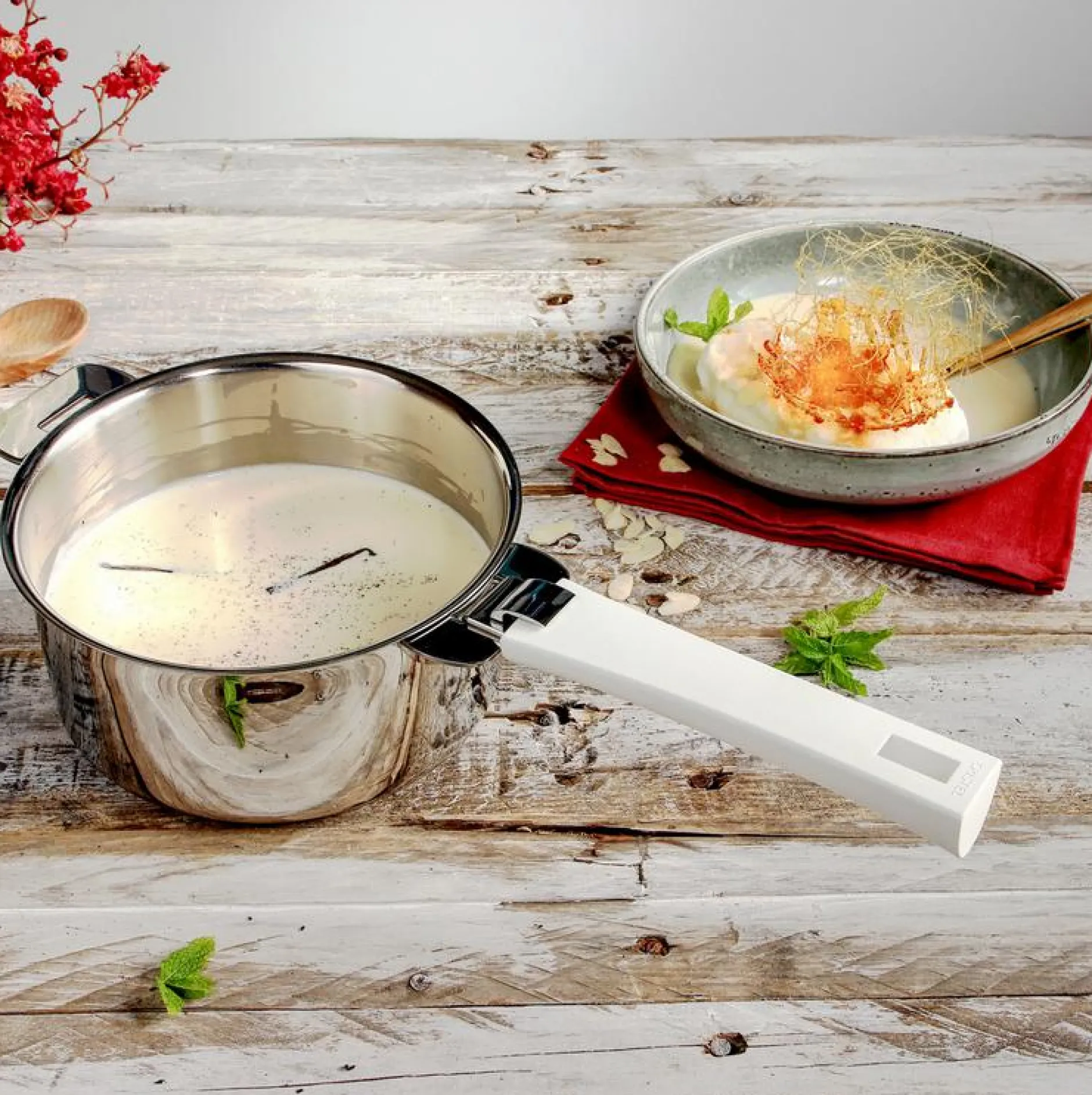 Casseroles>Camif CRISTEL Casserole inox Mutine amovible - 20 cm
